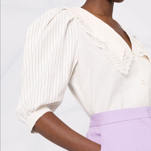 SANDRO striped linen shirt - Picture 1 of 5